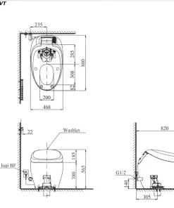 Bản vẽ 2D bàn cầu thông minh NEOREST NX II