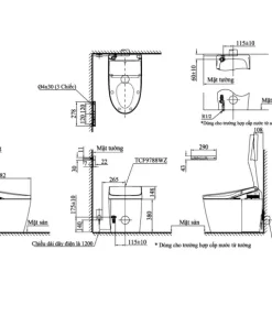 Bản Vẽ 2D Bàn Cầu Thông Minh NEOREST AH