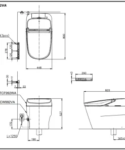 Bản vẽ 2D bàn cầu thông minh NEOREST XH I