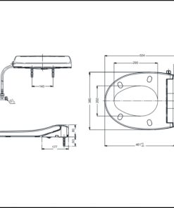 Bản vẽ kỹ thuật của Nắp rửa cơ TOTO TCW07S