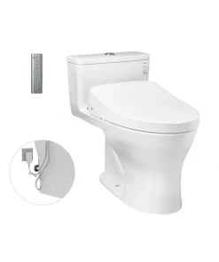 Bồn cầu MS855DW11 1 khối  kèm nắp rửa điện tử WASHLET S7