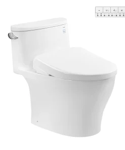 Bồn cầu MS887CRW23 1 khối kèm nắp rửa điện tử WASHLET S7