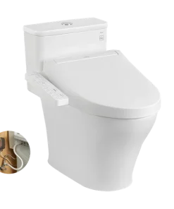 Bồn cầu MS857DW16 1 khối kèm nắp rửa điện tử WASHLET C2