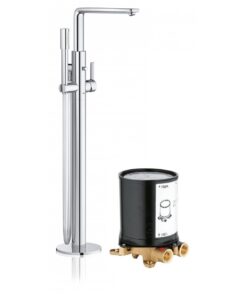 Bộ vòi xả bồn tắm Grohe 23792001 + 29086000 Lineare đặt sàn