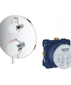 Bộ trộn âm ổn nhiệt Grohe Atrio 24135003 + 35600000 gắn tường
