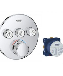 Mặt bộ trộn âm ổn nhiệt Grohe SmartControl 29121000 + 35600000 gắn tường