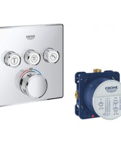 Mặt bộ trộn âm ổn nhiệt Grohe SmartControl 29126000 + 35600000 gắn tường