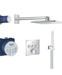 Bộ sen tắm thông minh âm tường Grohe SmartControl vuông 34706000 nóng lạnh