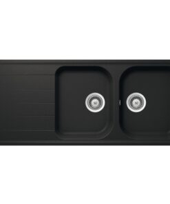 Chậu rửa chén bát đá Hafele HS18-GED2R80 570.35.360 2 hộc màu đen