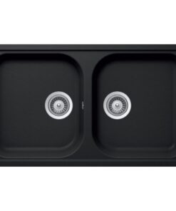Chậu rửa chén bát đá Hafele HS19-GEN2R90 570.35.380 2 hộc màu đen