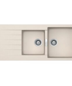 Chậu rửa chén bát đá Hafele HS19-GED2S80 570.35.470 2 hộc màu kem