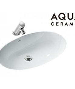 Chậu rửa mặt lavabo Inax AL-2216V (AL2216V) âm bàn đá oval 550 x 380mm