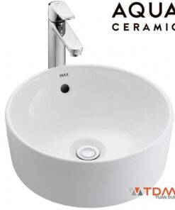 Chậu rửa mặt lavabo Inax AL-295V (AL295V) đặt trên bàn đá 380 x 380 mm