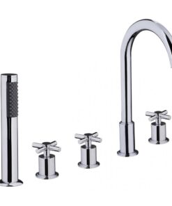 Bộ vòi sen xả bồn tắm Caesar AS143C gắn thành bồn 5 lổ