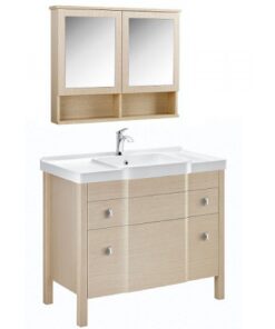 Bộ Tủ Lavabo Moen BC2305-101WD + BC2306-001WD đặt sàn kèm tủ gương
