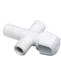 Van T chia nước Caesar BF427P (Ø21) nhựa dùng bồn cầu + vòi xịt