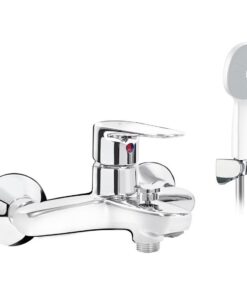 Vòi tắm hoa sen INAX BFV-1113S-7C (BFV1113S7C) nóng lạnh tăng áp nhựa trắng