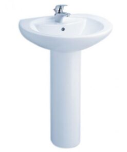 Chậu rửa mặt lavabo COTTO C0107/C411 Alice treo tường chân đứng