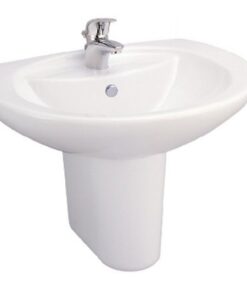 Chậu rửa mặt lavabo COTTO C0107/C4201 treo tường chân ngắn