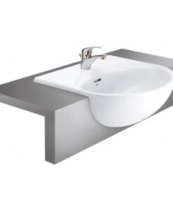 Chậu rửa mặt lavabo COTTO C021 bán âm bàn đá
