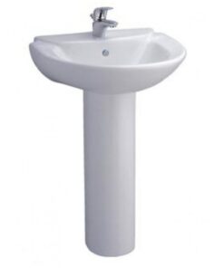 Chậu rửa mặt lavabo COTTO C0237/C411 Sasha treo tường chân dài