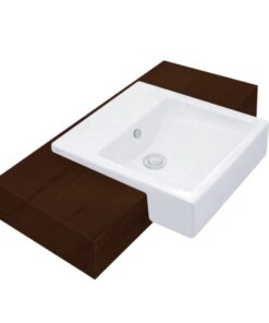 Chậu rửa mặt lavabo COTTO C02717 Parvis bán âm bàn