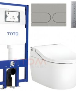 Bồn Cầu TOTO CW542HME5UNW1/TCF801CZ/WH172AT/MB175M#SS Treo Tường Giấu Dây