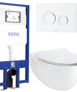 Bồn cầu treo tường TOTO CW812RA/TC600VS/WH171A/MB174P#WH két nước âm