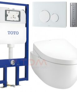 Bồn cầu treo tường TOTO CW812REA/TCF4911EZ/WH172AT/TCA465/MB176G#WH điện tử