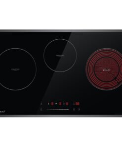 Bếp điện từ Eurosun EU-TE316 mặt kính 3 vùng nấu kết hợp