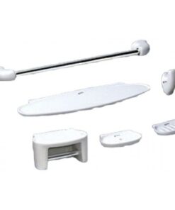 Bộ phụ kiện 6 món Inax H-AC480V6 bằng sứ trắng cho phòng tắm