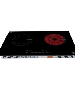 Bếp điện FerroliI IC4200BNmặt kính 2 bếp nấu từ và hồng ngoại