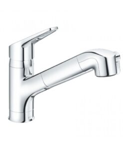 Vòi rửa chén rút dây INAX JF-AB466SYX(JW) nóng lạnh chậu bếp