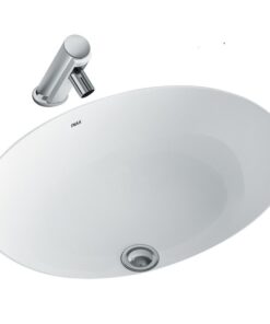 Chậu rửa mặt lavabo Inax L-2293V (L2293V) âm bàn đá 535 x 415 mm