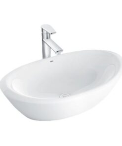 Chậu rửa mặt lavabo Inax L-465V (L465V) đặt bàn đá 650x380 mm