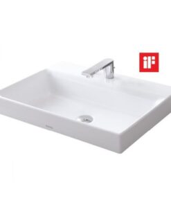 Chậu rửa mặt lavabo TOTO L1616C đặt bàn đá 1 lỗ