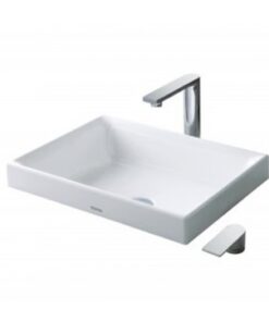 Chậu rửa mặt lavabo TOTO L1715 đặt bàn đá 500 x 370 mm chữ nhật