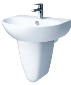 Chậu rửa mặt lavabo Caesar L2150/P2443 treo tường chân ngắn