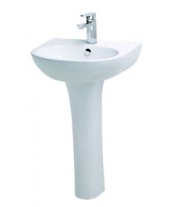 Chậu rửa mặt lavabo Caesar L2152/P2445 treo tường chân dài