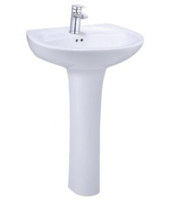 Chậu rửa mặt lavabo Caesar L2220/P2445 treo tường chân dài