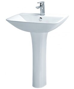 Chậu rửa mặt lavabo Caesar L2365/P2445 treo tường chân dài