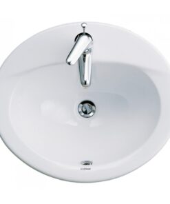 Chậu rửa mặt lavabo Caesar L5018 đăt dương vành đá