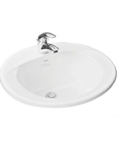 Chậu rửa mặt lavabo TOTO L501C đặt dương vành bàn đá 508x432 mm