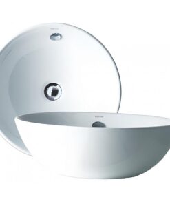 Chậu rửa mặt lavabo Caesar L5215 đặt bàn đá tròn 425mm - Tuấn Đức