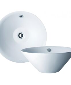 Chậu rửa mặt lavabo Caesar L5222 đặt bàn đá tròn 460mm