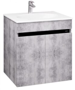 Bộ tủ chậu rửa mặt lavabo Caesar LF5024/EH05024ASV màu xám treo tường