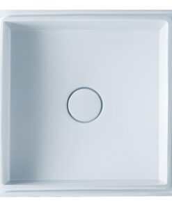 Chậu rửa mặt lavabo Caesar LF5128 âm bàn đá vuông 450x450mm