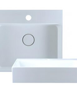 Chậu rửa mặt lavabo Caesar LF5253 đặt bàn đá chữ nhật 450x500