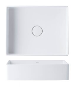 Chậu rửa mặt lavabo Caesar LF5254 đặt bàn đá vuông 500x400 - Tuấn Đức