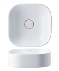 Chậu rửa mặt lavabo Caesar LF5256 đặt bàn đá vuông 400x400 - Tuấn Đức